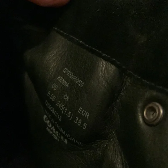 Coach Kenna Boots Black Suede Shearling size 8.5 (firm) - Picture 10 of 13